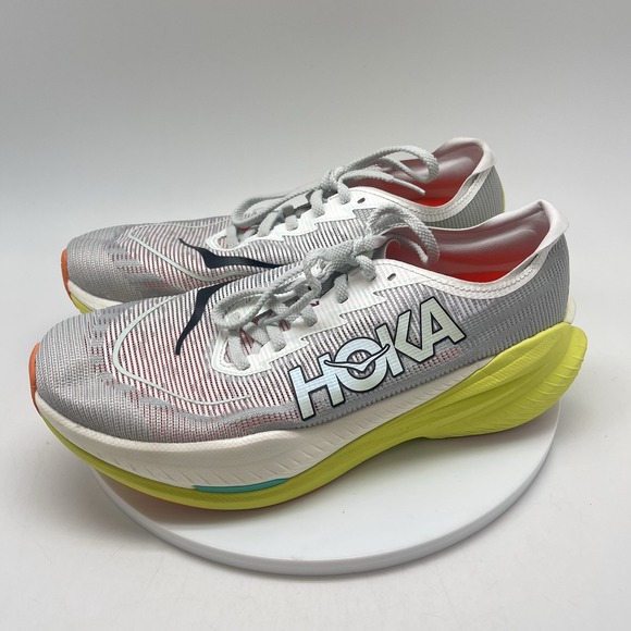 Hoka One One Sneakers Mens 9.5 D Mach X 2 1155119 FCT White Running Shoes - Picture 3 of 10
